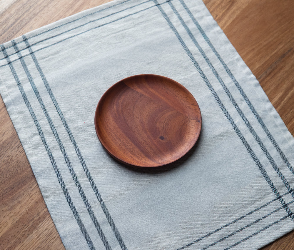 Mori Round Wooden Plate