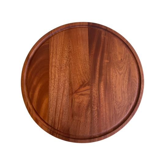 Round Serving Board with Groove
