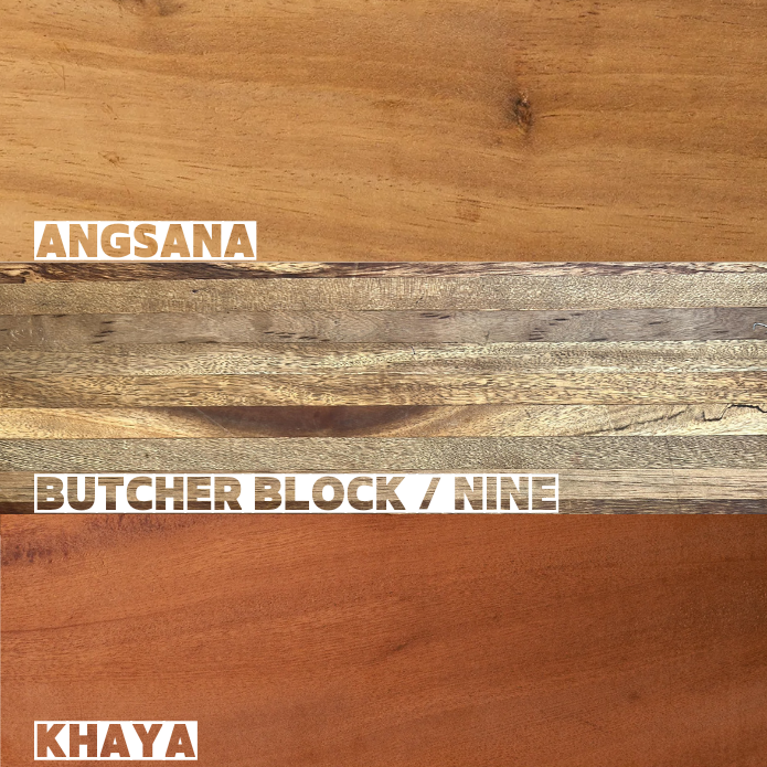Angsana Wood Bench - Metal Legs