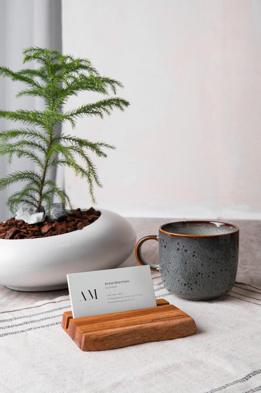 African Mahogany Namecard Holder