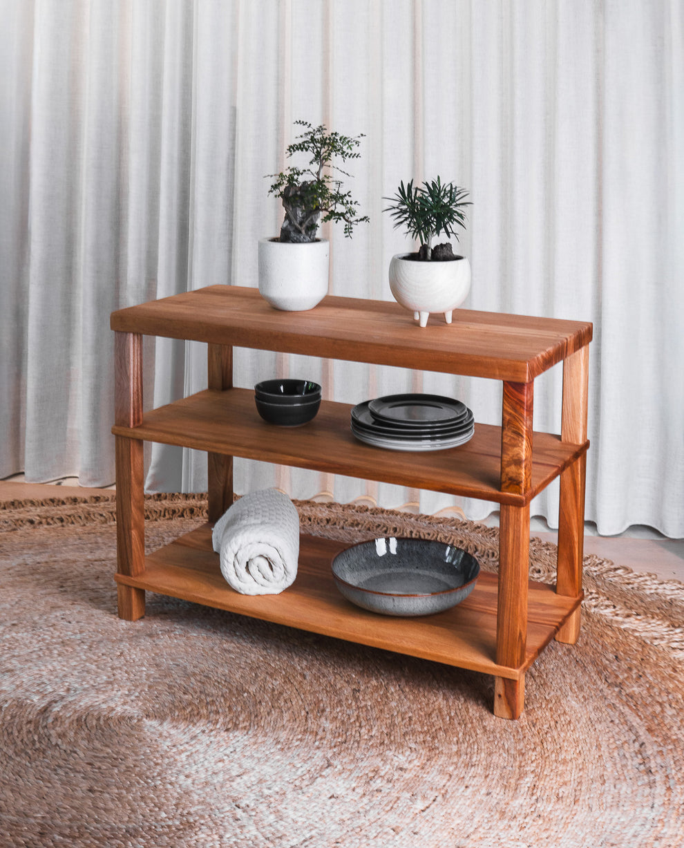 African Mahogany Eon Low Rack – Timber Actually