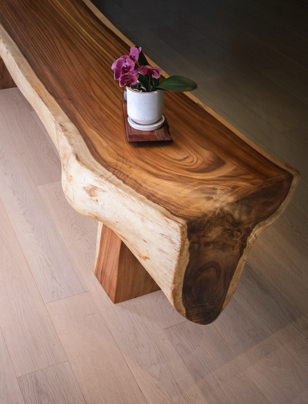 Rustic Solid Wood Log Table