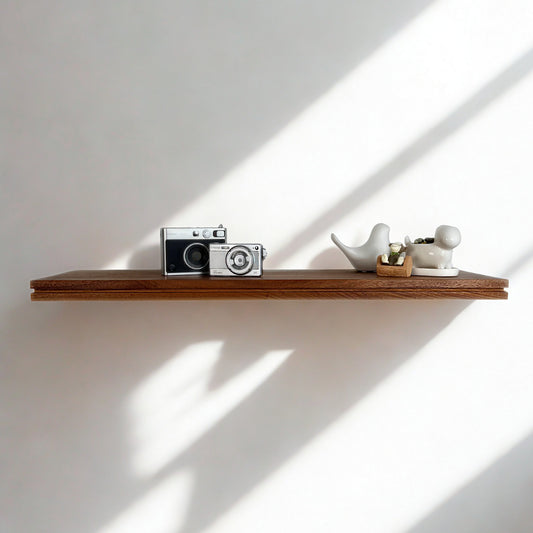 African Mahogany Grooved Shelf