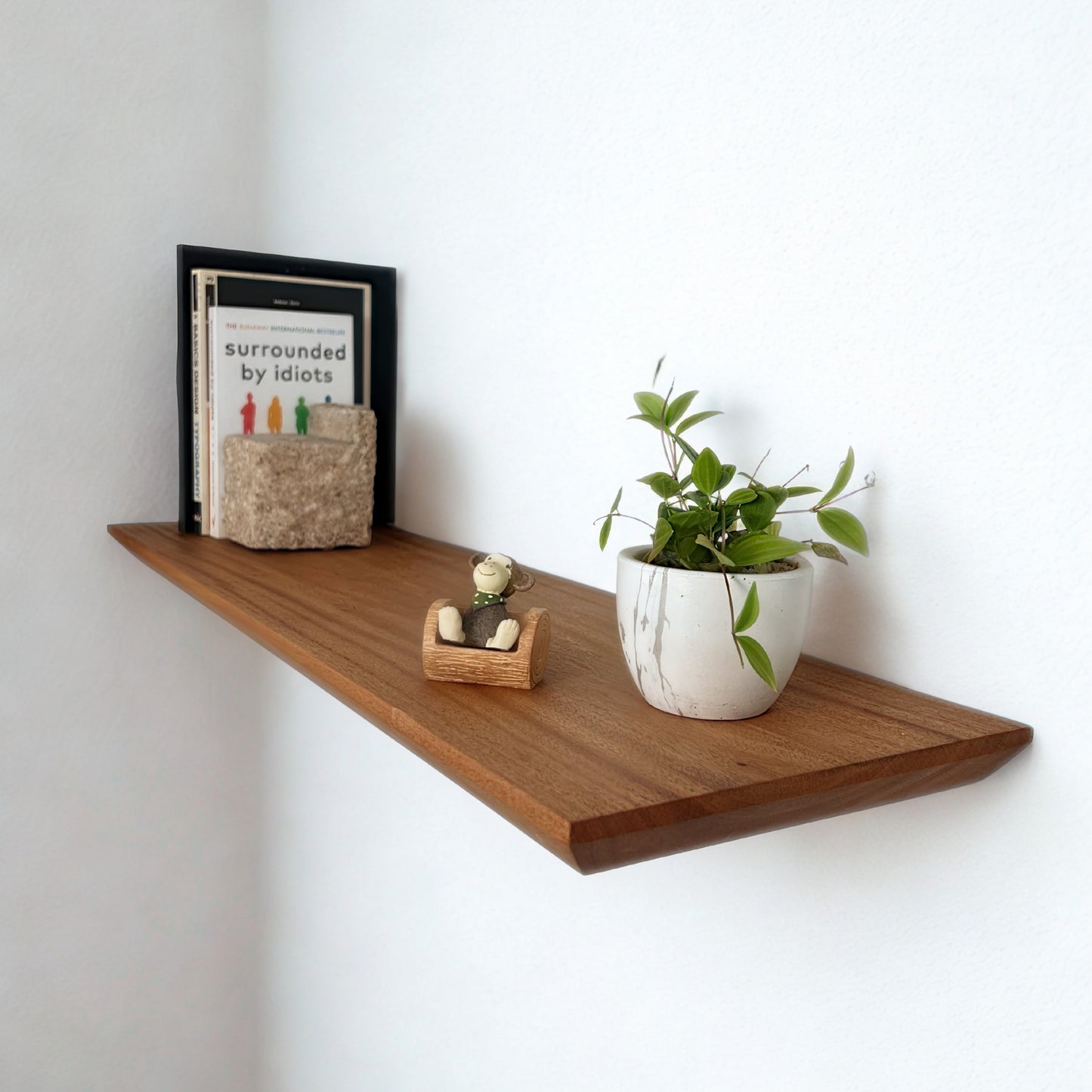 African Mahogany Chamfered Shelf