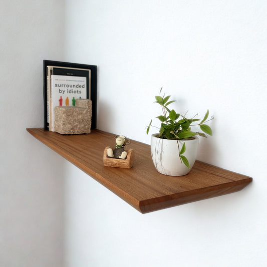 African Mahogany Floating Shelf
