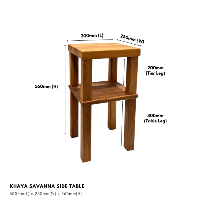 Khaya Savanna Side Table - DIY Series