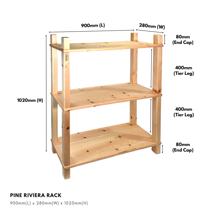 Pine Riviera Rack