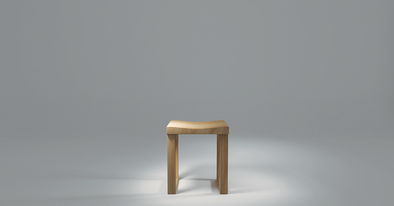 Angsana wood stool. 
