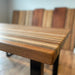 This is the Singapore Special solid wood table. Made from 9 species of the local trees. 
